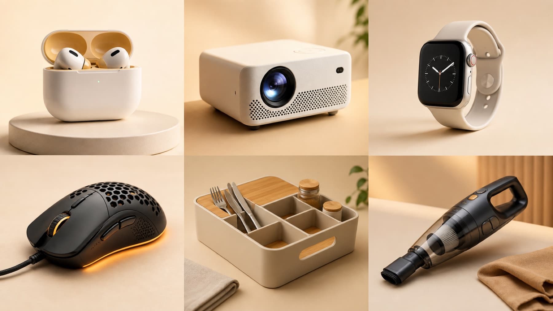 Wireless earbuds studio product render